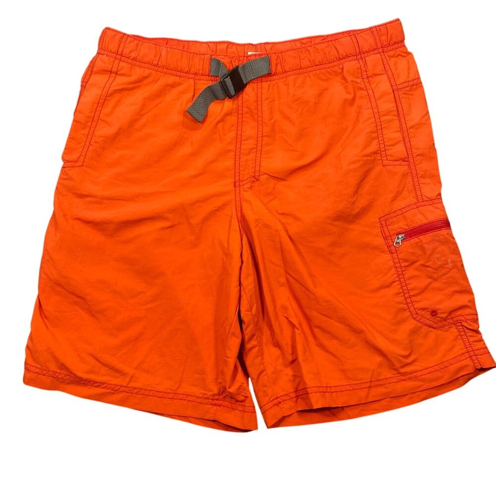 Columbia Mens Orange Omni-Shade Sun Protection Nylon Hiking Shorts Mesh Lining M